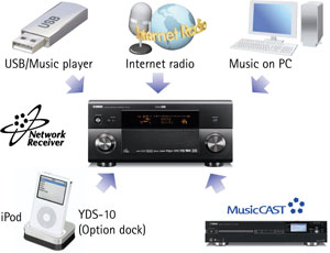 Yamaha  DSP-Z11 netwerkmogelijkheden